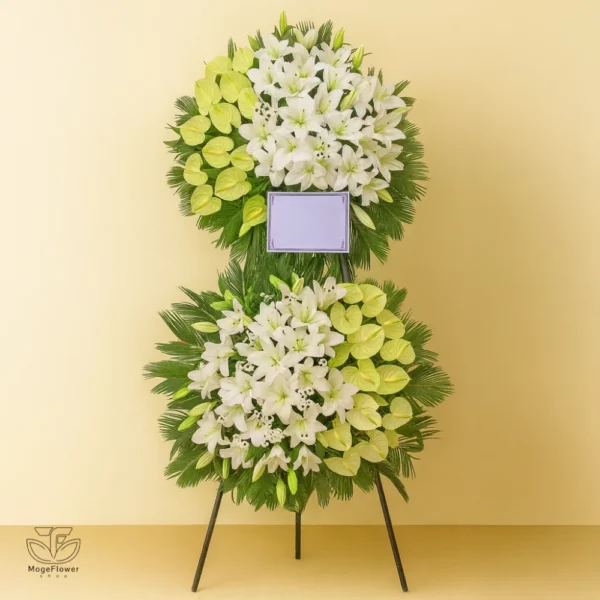 تاج گل دو طبقه کد 3539