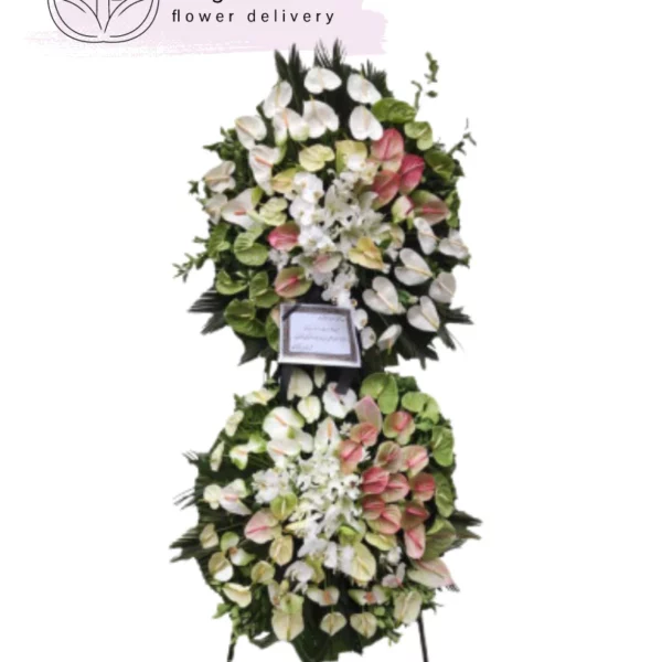 تاج گل دوطبقه برای نمایشگاه و ترحیم کد 2007