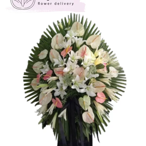 تاج گل یک طبقه فانتزی کد 2008