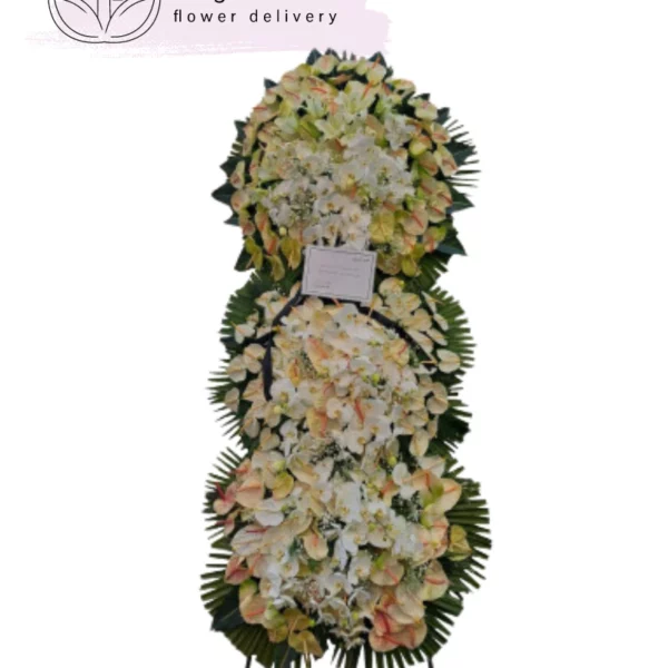 تاج گل ترحیم سه طبقه برای تسلیت کد 2017