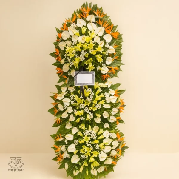 تاج گل سه طبقه برای تبریک و نمایشگاه کد 2018