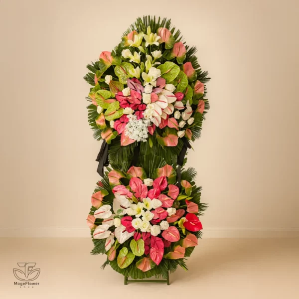 تاج گل دو طبقه فانتزی کد 2019