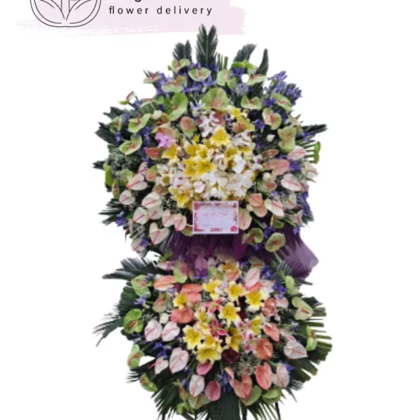 تاج گل دوطبقه تبریک کد 2019