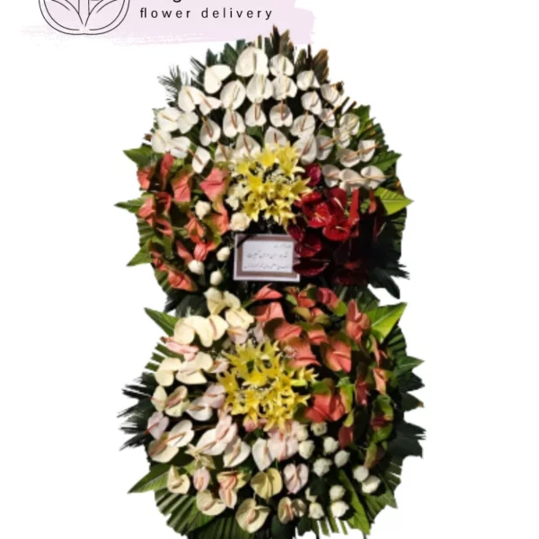 تاج گل دو طبقه برای تبریک کد 2026