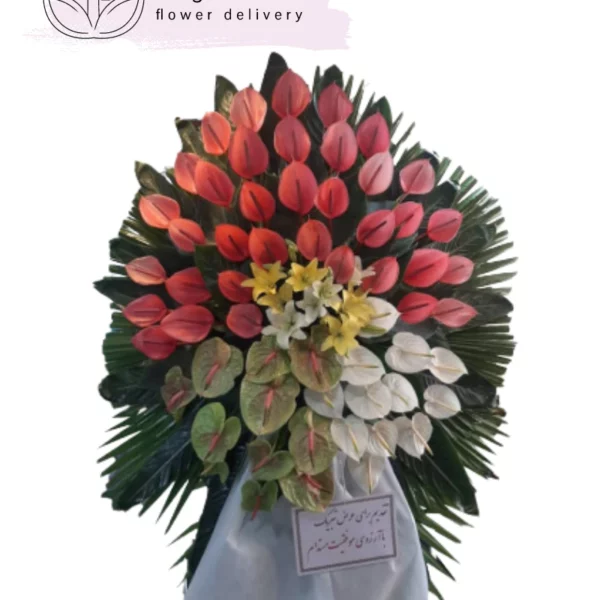 تاج گل یک طبقه برای نمایشگاه فانتزی کد 1075