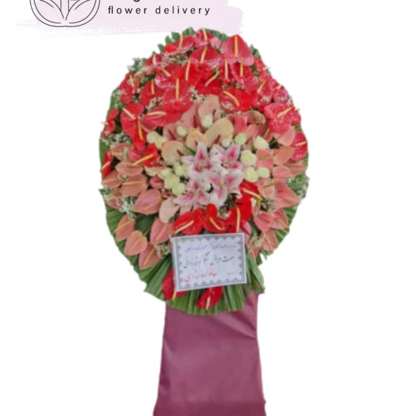 تاج گل یک طبقه فانتزی برای افتتاحیه کد 1076