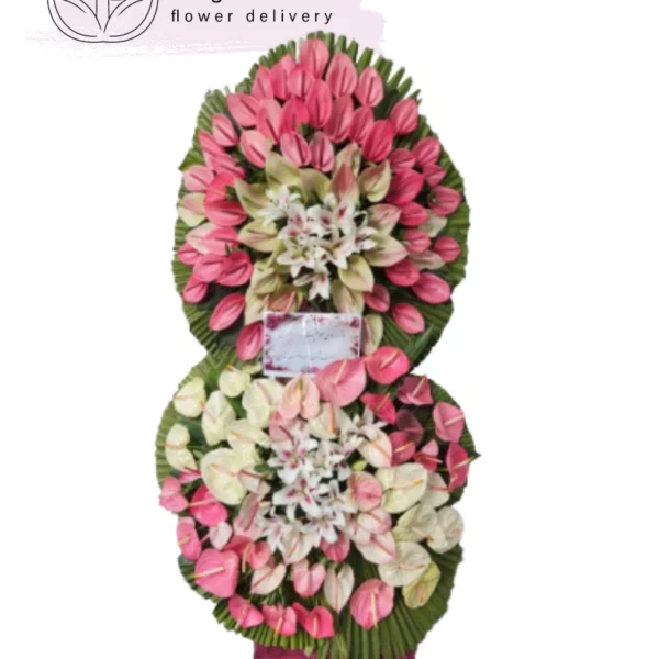 تاج گل تبریک و دو طبقه کد 2083