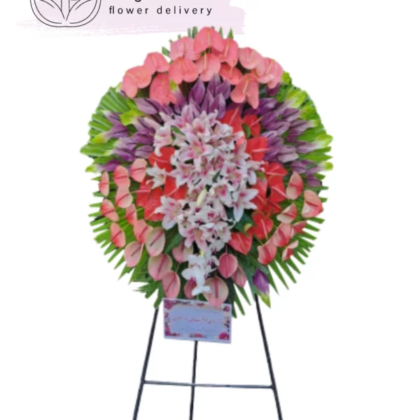 تاج گل با پایه فلزی کد 1087