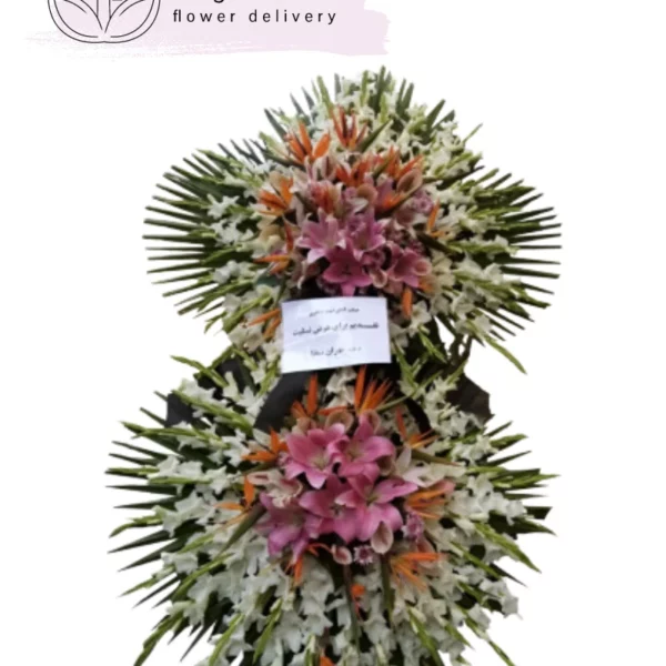 تاج گل دو طبقه کد 3007