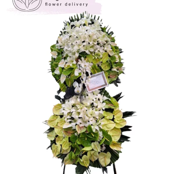 تاج گل دو طبقه فانتزی کد 211