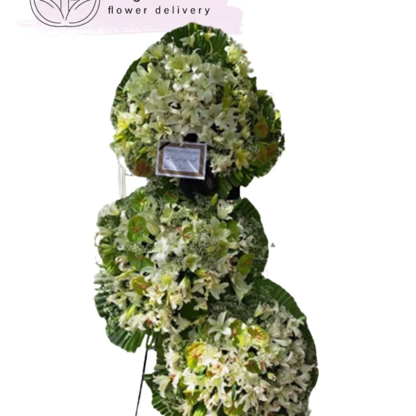 تاج گل سه طبقه برای تسلیت کد 3012