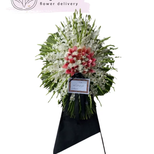 تاج گل ترحیم یک طبقه کد 3013