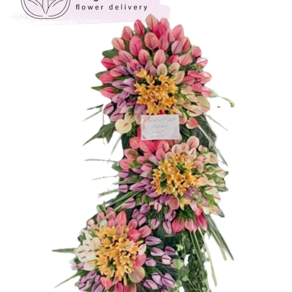 تاج گل سه طبقه کد 3018