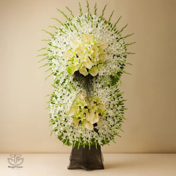 تاج گل 2 طبقه ترحیم کد 3024