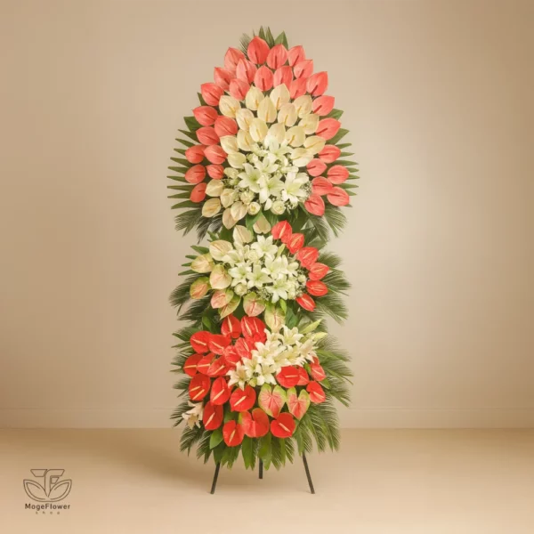 تاج گل سه طبقه کد 3044