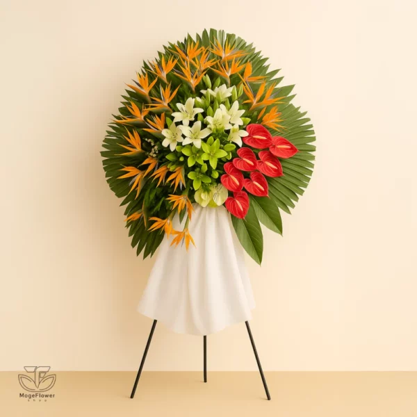 تاج گل یک طبقه کد 3123