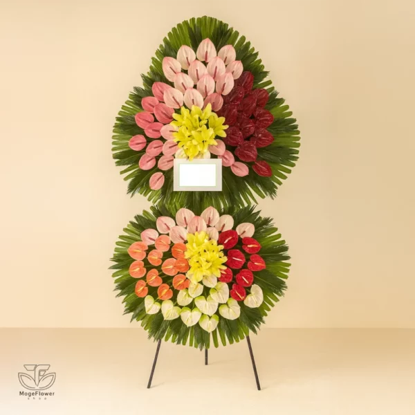 تاج گل دو طبقه کد 3164