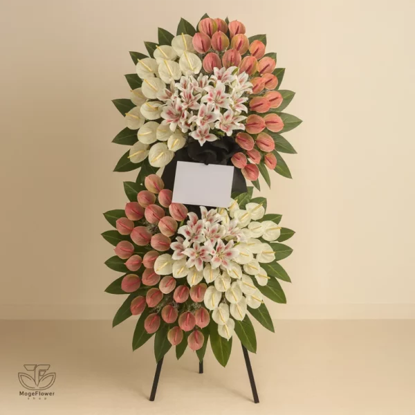 تاج گل دو طبقه کد 3167