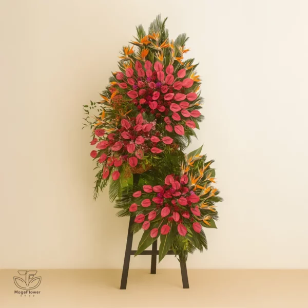 تاج گل دو طبقه کد 3254