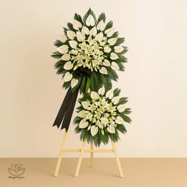 تاج گل دو طیقه کد 3306