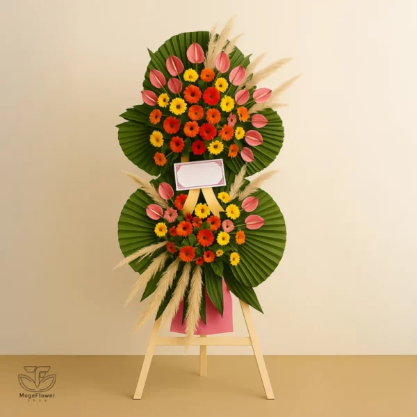 تاج گل دو طبقه کد 3324