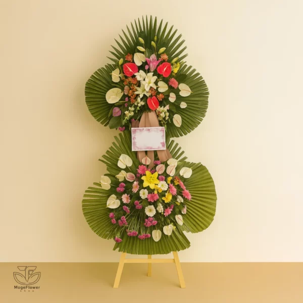 تاج گل دو طبقه کد 3328