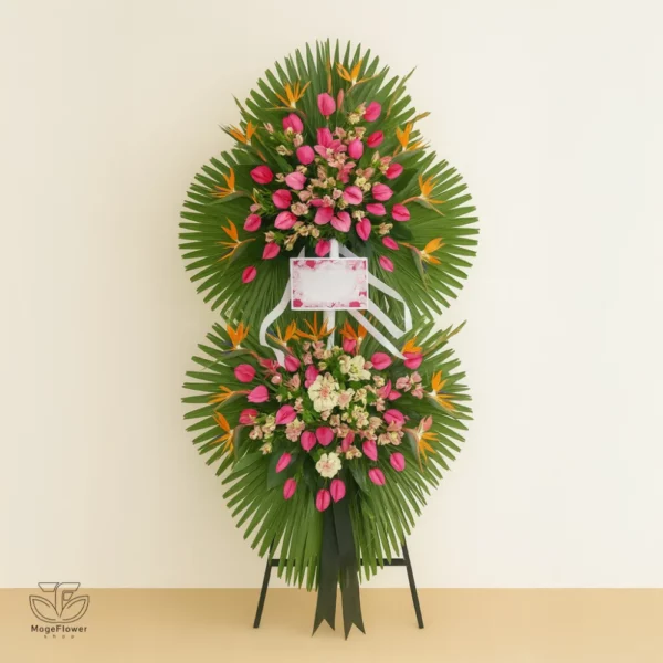 تاج گل دو طبقه کد 3356