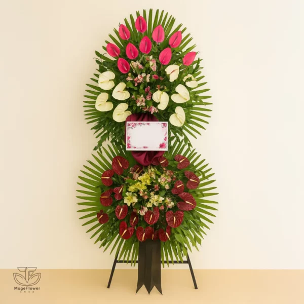 تاج گل دو طبقه کد 3362