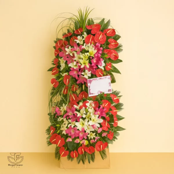 تاج گل دو طبقه کد 2370