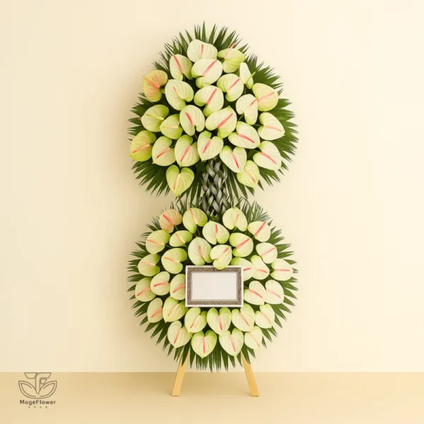 تاج گل دو طبقه کد کد 3380