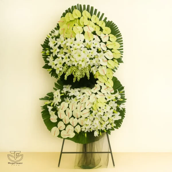 تاج گل دو طبقه کد 3382