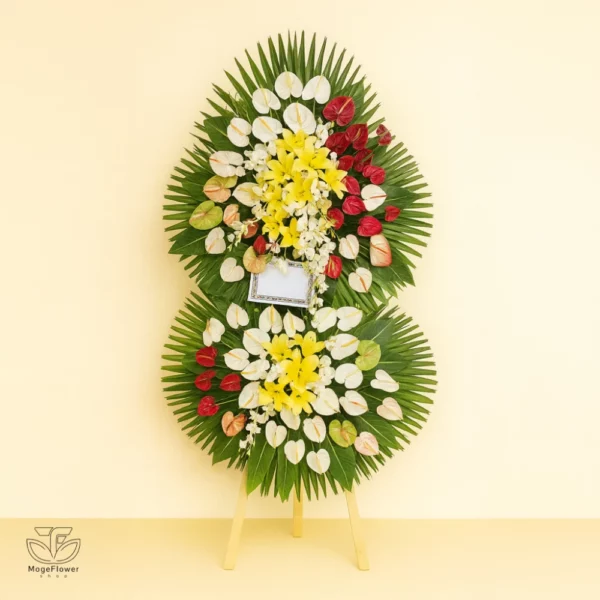 تاج گل دو طبقه کد 3389