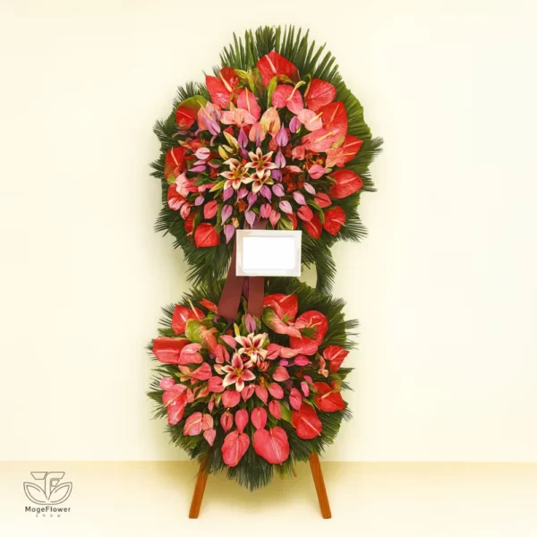 تاج گل دو طبقه کد 3450