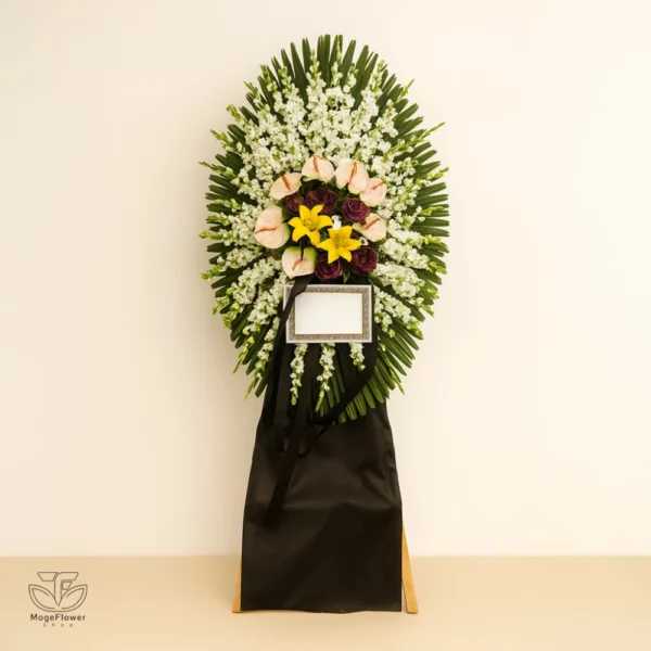 تاج گل یک طبقه کد 3456