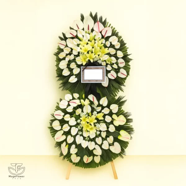 تاج گل دو طبقه کد 3473