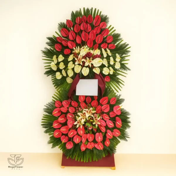 تاج گل دو طبقه کد 3489