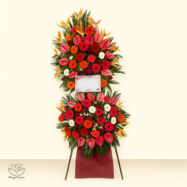 تاج گل دو طبقه کد 3495