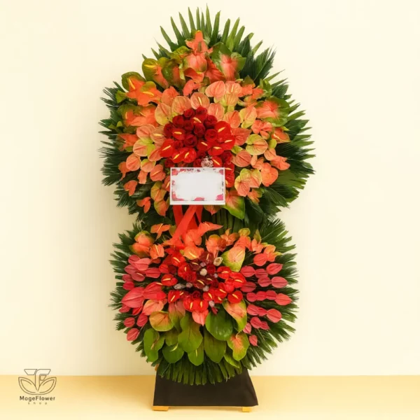 تاج گل دو طبقه کد 3511