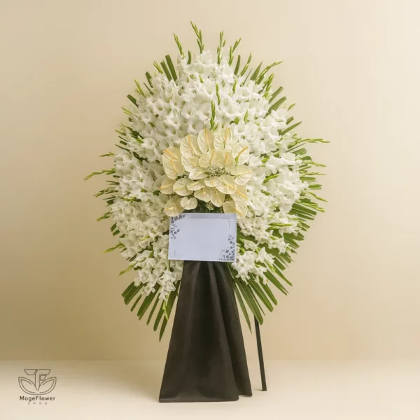 تاج گل یک طبقه برای تسلیت کد 4000