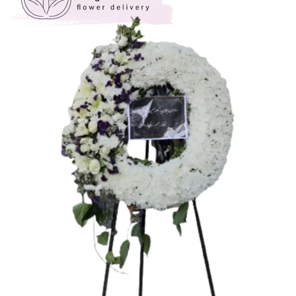 تاج گل ترحیم یک طبقه درباری کد 1001