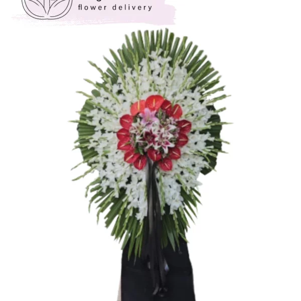 تاج گل ترحیم یک طبقه کد 4002